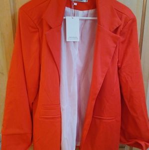 Cute orange pluse size blazer